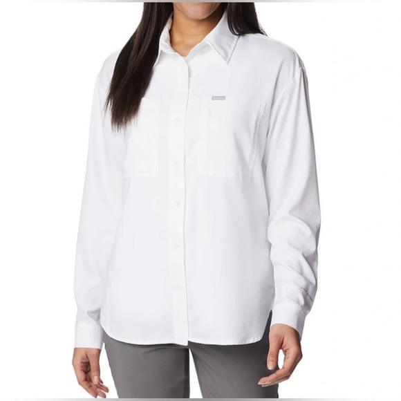COLUMBIA long sleeve button down white size L - Picture 1 of 9